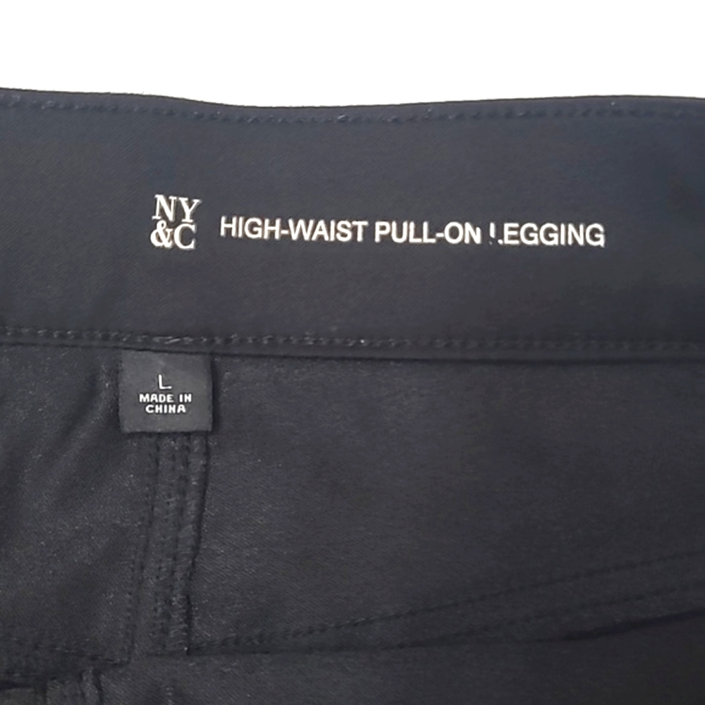 NY & Co Pull On Legging Ankle Pants High Waist Rise Back Pockets Skinny Slim Leg - Picture 3 of 17